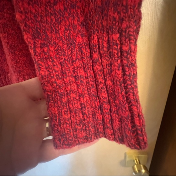L.L.BEAN Cotton Roll Neck Sweater Red Maryl Sz M - Picture 4 of 8